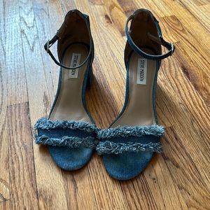 Denim Block Heel